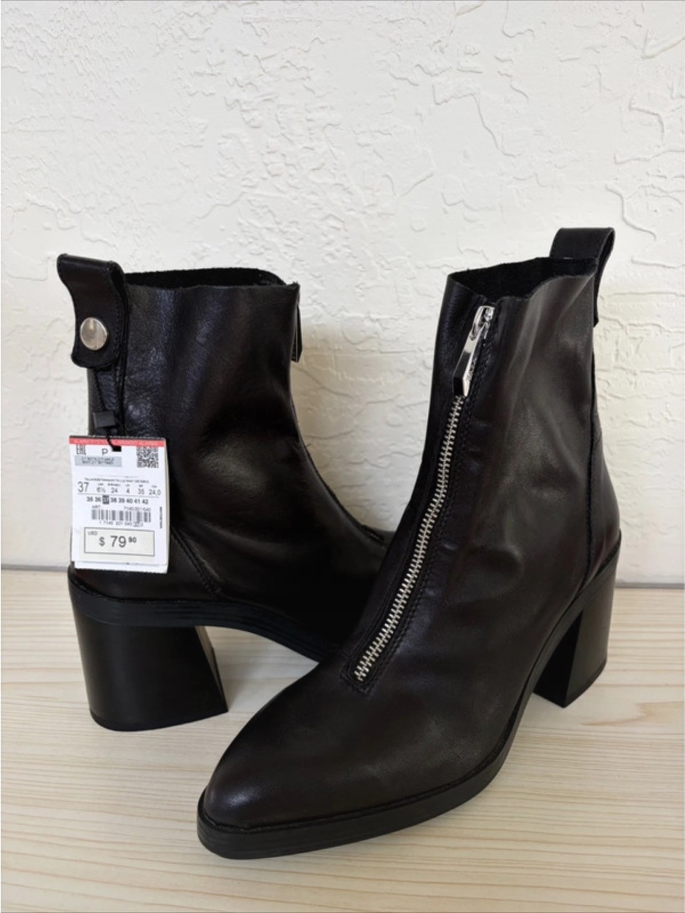 Zara Trafaluc Block Heels Ankle Boots